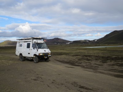 Notre valeureux Obélix, perdu dans les zones arides d'Islande