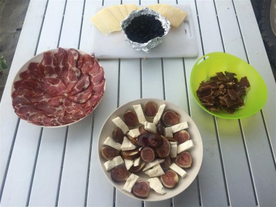jambon, fromage et figue du montenegro