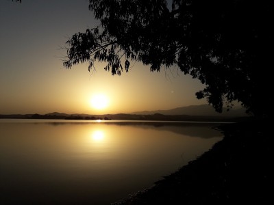 Lever de soleil sur lac Lalla Takerkoust